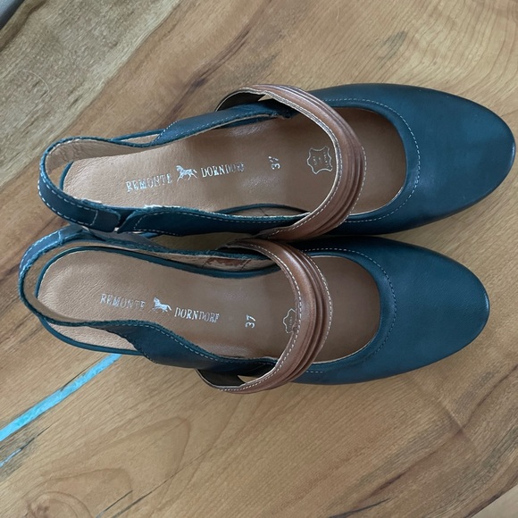 Green & tan maryjane style heels 37 - Picture 2 of 6